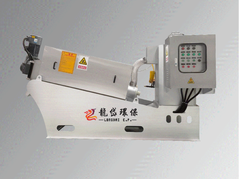 Stacked screw sludge dewatering machine