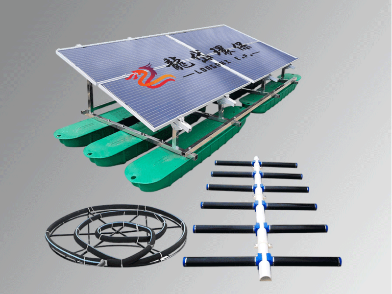 Solar powered high-efficiency aeration tower